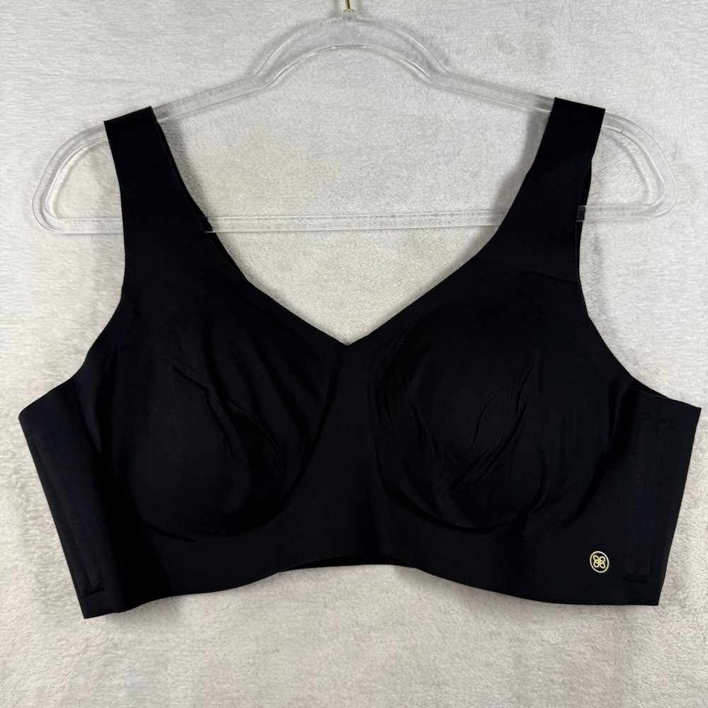 Honeylove Silhouette Bra Black Wireless Seamless Smoothing Plus Size 1X LWBRO101